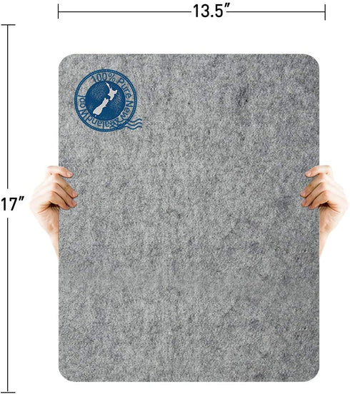 MOHOM 17" x 13.5" Wool Pressing Mat 100% New Zealand Felted Wool Ironing Mat Pad Blanket for Quilter, Sewing, Quilting Supplies and Notions