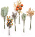 Ling's moment Artificial Greenery Spray Box Set, 55pcs with 6 Kinds of Filler Greenery Fake Plants for Fall Wedding Bouquet and Table Centerpieces Floral Arrangement and Home Decor(Terracotta)