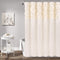 Lush Decor Lillian Shower Curtain | Textured Shimmer Circle Design Bathroom, 72 x 72, Beige