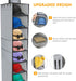 DOIOWN Hanging Closet Organizer Shelves Hat Organizer Rack 10 Shelf Wardrobe Storage Shelves Baseball Cap Organizer with Cover for Closet Hat Storage