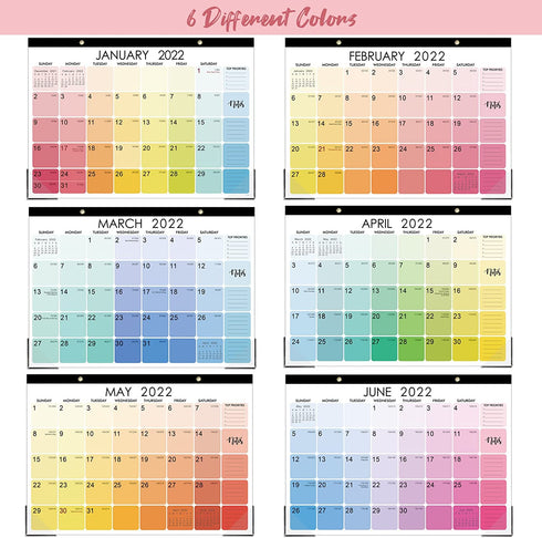 2022-2023 Desk Calendar - 18 Months Large Desk Calendar, 12'' x 17'', Jan. 2022 - Jun. 2023, Tear Off Design, 2 Corner Protectors & Hanging Holes, Perfect Desk/Wall Calendar for You