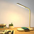 Desk Lamp with Wireless Charger, Loycco Eye-Caring Led Desk Light, Desk Lamps for Home Office, Portable Wireless Charging Lamp with Flexible Gooseneck for Study, 3 Lighting Modes, Touch Control