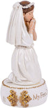 5.5" Kneeling Girl My First Communion Resin Figurine