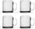 Libbey Clear Glass Coffee Mugs | 13oz Crystal Cups | Mugs for Latte and Hot Beverages