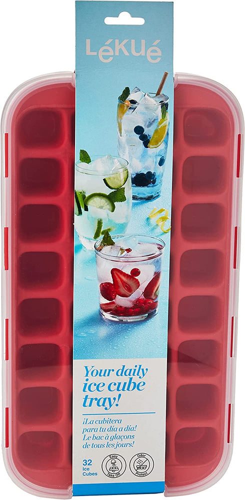 Lekue Industrial Ice Cube Tray, Red