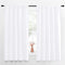 NICETOWN Bedroom Window Curtain Panels - Window Treatment Rod Pocket Drapes for Nursery (White, 2 Panels, 52" by 63")