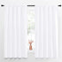 NICETOWN Bedroom Window Curtain Panels - Window Treatment Rod Pocket Drapes for Nursery (White, 2 Panels, 52" by 63")