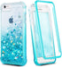 Ruky iPhone 6 6s 7 8 Case, iPhone SE 2020 Case, Glitter Full Body Rugged Liquid Cover with Built-in Screen Protector Shockproof Heavy Duty Girls Women Case for iPhone SE 2022 4.7” (Gradient Teal)