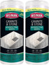 Weiman Granite Wipes - Clean, Brighten, and Protects Solid Sealed Stone Surfaces - 30 Count (2 Pack)