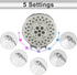 HOMELODY High Pressure Handheld Shower Head with ON/OFF Pause Switch 6-Functions Water Saving Shower head, Detachable Shower Head,Chrome Finish