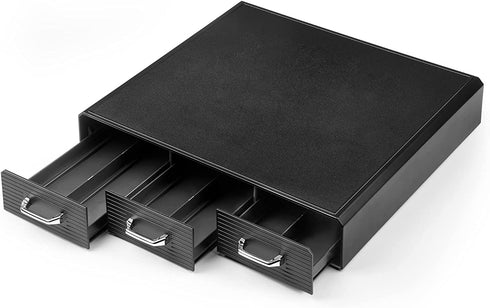 SZQINJI Coffee Pod Organizer Coffee Capsule Holder 36/48 Pods Storage 3-Drawer Compact, compatible with K-cup & Nespresso OriginalLine Capsule