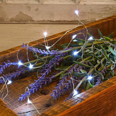 JosMega Upgraded 2 Pack Solar Powered Fairy String Lights 8 Mode Twinkle Lighting Outdoor Waterproof Auto On/Off, Christmas Decoration
