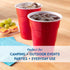 Red Plastic Disposable Cups - 18 Oz., 240 Ct. | Heavy Duty Large Party Cold Drink Plastic Cups Disposable