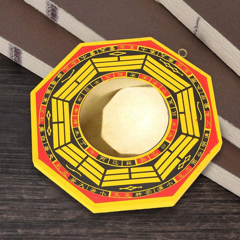 GLOGLOW Traditional Chinese Feng Shui Convex, Bagua Mirror for Protection Against Harmful Special(6in, Concave)