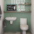 Teal Wall Art, Funny Bathroom Picture Wall Decor, Restroom Canvas Prints Black and White Please Seat Yourself Sign Rustic Turquoise Welcome Signs Painting Accessories Farmhouse Home Decoration 8 x 14"