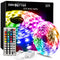 DAYBETTER Led Lights 30ft, Led Strip Lights with Remote and Power Supply Flexible, RGB Color Changing Led Lights for Bedroom Kitchen Home Party