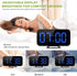 KeeKit Digital LED Alarm Clock, Large 6.5" Mirror Surface Alarm Clock with Dual USB Charging Ports, Snooze Function, Auto/Manual Adjustable Brightness, 12/24H Display for Home, Bedroom, Office - Blue
