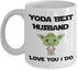 Yoda Best Husband Mug, I Love You Happy Birthday Gift From Wife, Funny Wedding First Anniversary Cup, Christmas Hubby Coffee Mugs, Cute Easter Present For Him, Married Couple Cups, Bride To Groom