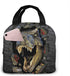 3d Dinosaur Lunch Bag for Men Women Insulated Lunch Box with Front Pocket for Work Reusable Cooler Tote Bag for Office School Picnic Hiking Beach