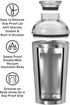 Oggi Groove Insulated Cocktail Shaker-16oz Double Wall Vacuum Insulated Stainless Steel Shaker, Tritan Lid has Built In Strainer, Ideal Cocktail Mixer, Martini Shaker, Margarita Shaker, Stainless,7404