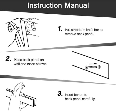 18 Inch Stainless Steel Magnetic Knife Bar Multi-Purpose Functionality Knife Holder Magnetic Knife Strip Magnetic Tool Organizer Home Organizer Easy Installation