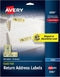 Avery Printable Return Address Labels, 0.75" x 2.25", Gold Foil, 300 Blank Mailing Labels (08987)