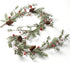 LOHASBEE Artificial Christmas Garland, 5 Feet Pine Cone Boxwood Garland with Red Berries, Bells Glitter for Christmas Indoor Outdoor Garden Gate Front Door Home Wall Window Stair Decor