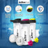 BluePeak Protein Shaker Bottle 28 oz with Dual Mixing Technology, Strong Loop Top, BPA Free, Shaker Balls & Mixing Grids Included - On-The-Go Large Protein Shakers (3 Pack - Black, Yellow, Pink)