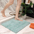 La Maison Cozy,24x17,Soft Absorbent Washable Bath Rugs for Bathroom, Microfiber Dries Quickly, Luxury Chenille Shaggy Non-Slip Bathroom Carpet Mats, Rugs for Bathtub and Shower Floor,Turquoise