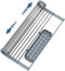 Kitsure Expandable Roll-Up Dish Drying Rack for Kitchen with Adjustable Length Design(12.75-23in), Collapsible Over-The-Sink Dish Drying Rack with Space-Saving Design, Rolling Rack for Sink