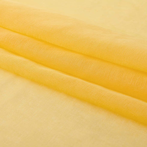Butter Yellow Sheer Curtains 84 Inches Long Semi Faux Linen Orange Yellow Sheer Curtain 84 for Bedroom Living Room Girls Kids Room Yellow Sheer Curtains 2 Panels 52x84
