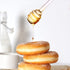 Dokimiya Honey Pot Glass Honey Dispenser Jar with Dipper for Home Kitchen, Clear, 14 Ounces