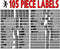 Tool Box Organizer Labels