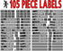 Tool Box Organizer Labels