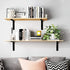 Floating Shelf Brackets,6 x 5 Inch Wall Mounted Industrial Black Metal Shelf Hardware, Shelf Support Angle L Brackets for Shelves,8 Pack
