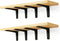 Floating Shelf Brackets,6 x 5 Inch Wall Mounted Industrial Black Metal Shelf Hardware, Shelf Support Angle L Brackets for Shelves,8 Pack