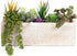Houseables Succulent Plant Arrangement, Artificial Succulents Planter, 11.5 x 7.5 x 3.75, Assorted Plants, Long Rectangular Wood Centerpiece for Tables, Fake Cactus Decoration, Rustic, Faux Decor