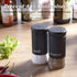 Salt and Pepper Shakers Set, Stainless Steel Black Salt and Pepper Shakers with Clear Glass Bottom, 5 oz Farmhouse Salt and Pepper Set for Cooking Table, RV, BBQ, Easy to Clean & Refill