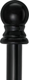Curtain Rods for windows,1" Diameter Curtain Rod, 30-57" Standard Decorative Window Curtain Rod Set with Brackets for bathroom Kitchen Bedroom Window, Black