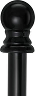 Curtain Rods for windows,1" Diameter Curtain Rod, 30-57" Standard Decorative Window Curtain Rod Set with Brackets for bathroom Kitchen Bedroom Window, Black