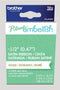 Brother P-touch Embellish Gold Print on White Satin Ribbon TZER234 – ~½” Wide x ~13.1’ Long for use with P-touch Embellish Ribbon & Tape Printer