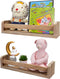 Halcent Wall Shelf Wood Floating Shelves Bookshelf Kitchen Spice Rack Rustic Display Shelf (2 Pack)