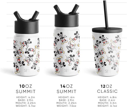 Simple Modern Disney Water Bottle for Kids Reusable Cup with Straw Sippy Lid Insulated Stainless Steel Thermos Tumbler for Toddlers Girls Boys 14oz Water Bottle Toy Story: Forky