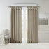 Madison Park Emilia Faux Silk Single Curtain with Privacy Lining, DIY Twist Tab Top, Window Drape for Living Room, Bedroom and Dorm, 50x84, Pewter Brown