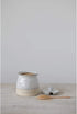 Creative Co-Op White Stoneware Sugar Lid Pot