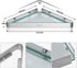 WildPark Glass Shower Shelf, Corner Shower Caddy, Wall Mounted Bathroom Storage Organizer,No Drilling Need with Adhesive for Bathroom,Kitchen, Toilet and Dorm, 2-Pack (2 Pack)