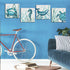 Blue Wall Art Kids Room Decor Whale Seahorse Turtle Crab Pictures Canvas Prints For Home Bedroom Bathroom Decoration Boho Ocean Beach Theme Navy Sea Animals Turquoise Paintings Artwork Children Gift 4 Panels