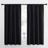 NICETOWN Black Blackout Curtain Blinds - Solid Thermal Insulated Window Treatment Blackout Drapes/Draperies for Bedroom (2 Panels, 42 inches Wide by 63 inches Long, Black)