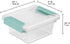 Sterilite 19698606 Mini Clip Box, Clear with Blue Aquarium Latches, 6-Pack
