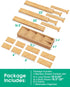 Bamboo Drawer Dividers with 8 Inserts, 16.5-22", Kitchen Drawer Organizer Box for Silverware Utensil, Expandable & Adjustable Drawer Dividers for Home, Office, Dressers, and Bathroom